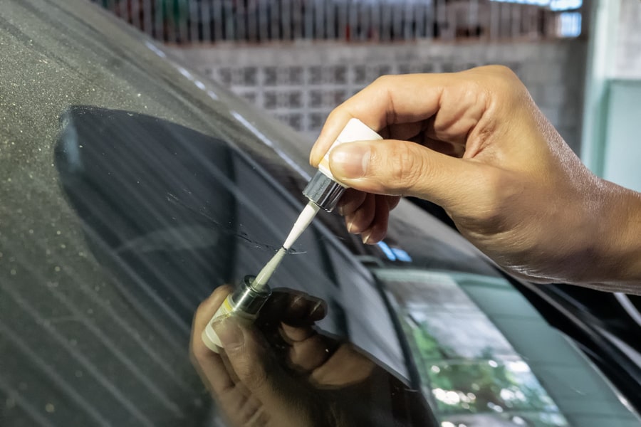 glass window glue repair