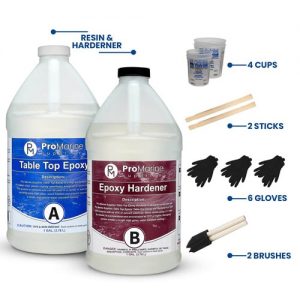 Pro Marine Supplies Crystal Clear Table Top Epoxy Resin & Hardener